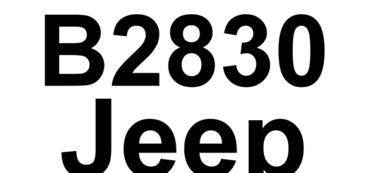 DTC B2830 Jeep - Definição em inglês: Driver Blind Spot Warning Indicator Control-Circuit Short To Battery Or Open Definição em Português: Controle do Indicador de Aviso de Ponto Cego do Motorista - Circuito em Curto com a Bateria ou Aberto