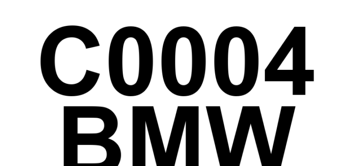 DTC C0004 BMW - Definição em inglês: TCS Control Channel 'B' Valve 2 Definição em Português: Válvula 2 do Canal de Controle 'B' do TCS - Problema Detectado