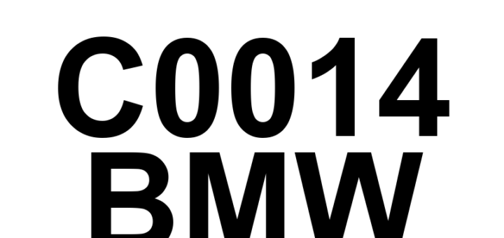 DTC C0014 BMW - Definição em inglês: Right Front Inlet Control Definição em Português: Controle da Entrada Dianteira Direita - Problema Detectado
