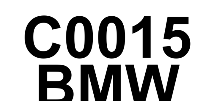 DTC C0015 BMW - Definição em inglês: Right Front Outlet Control Definição em Português: Controle da saída dianteira direita - Problema detectado