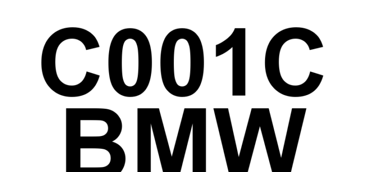DTC C001C BMW - Definição em inglês: Right Rear Inlet Control Definição em Português: Controle da Entrada Traseira Direita