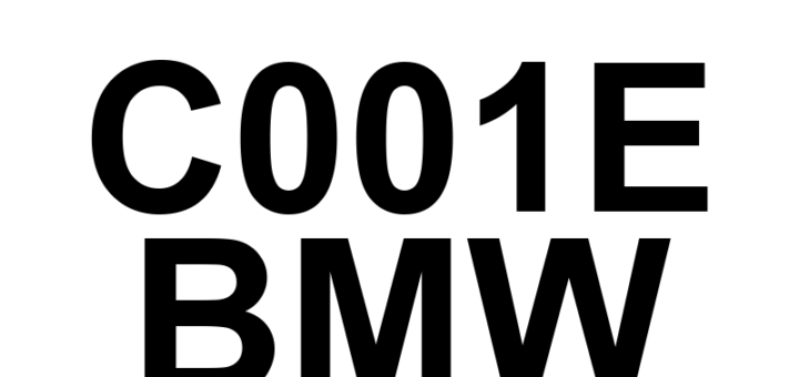 DTC C001E BMW - Definição em inglês: Right Rear Hydraulic Release Too Long Definição em Português: Liberação Hidráulica Traseira Direita - Tempo Excessivo