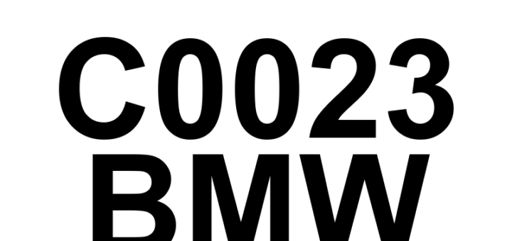 DTC C0023 BMW - Definição em inglês: Stop Lamp Control Definição em Português: Controle da Lâmpada de Freio