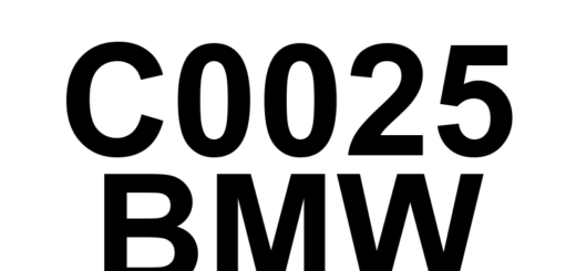 DTC C0025 BMW - Definição em inglês: Brake Pedal Feedback Pressure Sensor Circuit Definição em Português: Sensor de Pressão de Retorno do Pedal de Freio - Circuito
