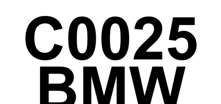 DTC C0025 BMW - Definição em inglês: Brake Pedal Feedback Pressure Sensor Circuit Definição em Português: Sensor de Pressão de Retorno do Pedal de Freio - Circuito