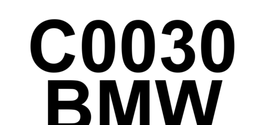 DTC C0030 BMW - Definição em inglês: Left Front Tone Wheel Definição em Português: Roda Fônica do lado Esquerdo Frontal