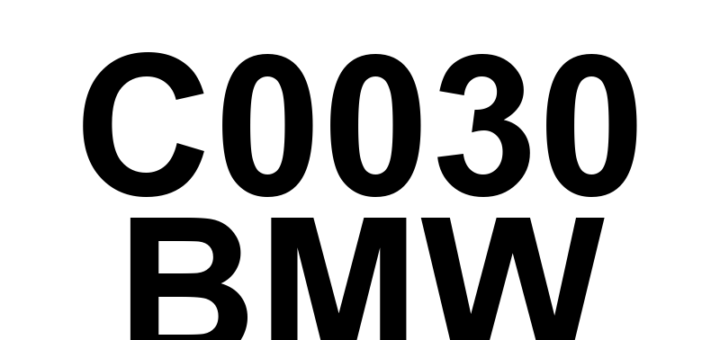DTC C0030 BMW - Definição em inglês: Left Front Tone Wheel Definição em Português: Roda Fônica do lado Esquerdo Frontal