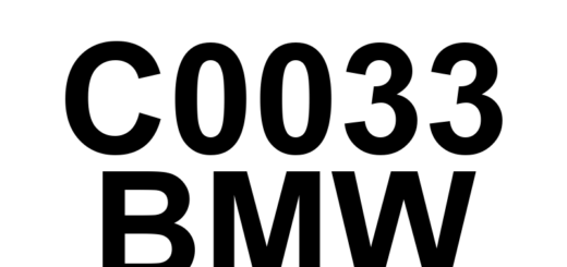 DTC C0033 BMW - Definição em inglês: Right Front Tone Wheel Definição em Português: Roda Fônica Dianteira Direita