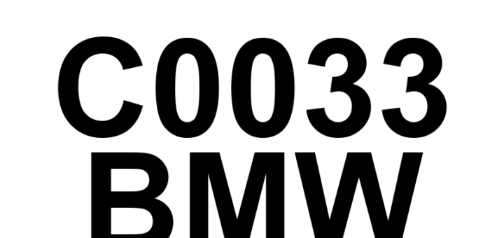 DTC C0033 BMW - Definição em inglês: Right Front Tone Wheel Definição em Português: Roda Fônica Dianteira Direita