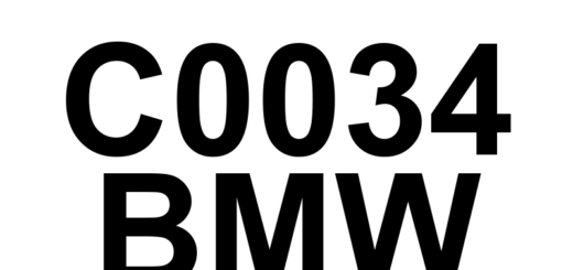 DTC C0034 BMW - Definição em inglês: Right Front Wheel Speed Sensor Definição em Português: Sensor de Velocidade da Roda Dianteira Direita.