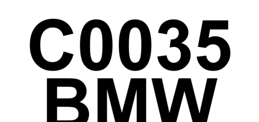 DTC C0035 BMW - Definição em inglês: Right Front Wheel Speed Sensor Supply Definição em Português: Sensor de Velocidade da Roda Dianteira Direita - Alimentação
