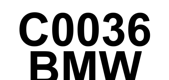 DTC C0036 BMW - Definição em inglês: Left Rear Tone Wheel Definição em Português: Roda Fônica Traseira Esquerda.