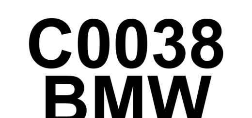 DTC C0038 BMW - Definição em inglês: Left Rear Wheel Speed Sensor Supply Definição em Português: Sensor de Velocidade da Roda Traseira Esquerda - Alimentação
