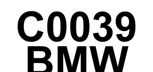 DTC C0039 BMW - Definição em inglês: Right Rear Tone Wheel Definição em Português: Roda Fônica Traseira Direita