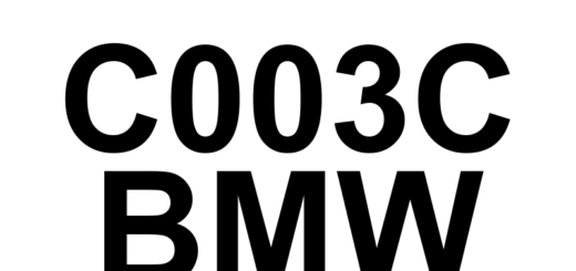 DTC C003C BMW - Definição em inglês: Rear Tone Wheel Definição em Português: Roda fônica traseira