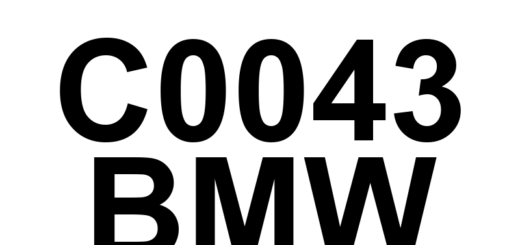 DTC C0043 BMW - Definição em inglês: Brake Pedal Position Sensor 'Circuit B' Definição em Português: Sensor de Posição do Pedal de Freio - Circuito B