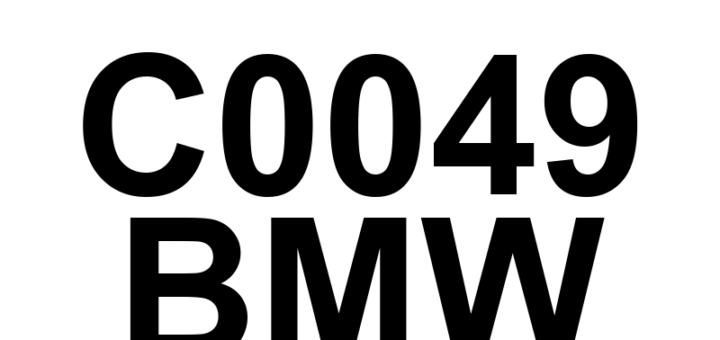 DTC C0049 BMW - Definição em inglês: Brake Fluid Definição em Português: 'Fluido de Freio - Problema detectado'