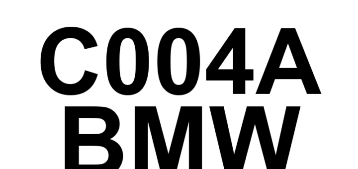 DTC C004A BMW - Definição em inglês: Brake Lining Wear Sensor Definição em Português: Sensor de Desgaste da Pastilha de Freio