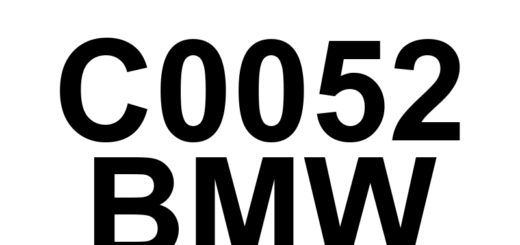DTC C0052 BMW - Definição em inglês: Steering Wheel Position Sensor 'Signal A' Definição em Português: Sensor de Posição do Volante - Sinal A