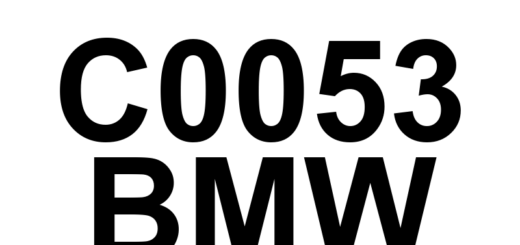 DTC C0053 BMW - Definição em inglês: Steering Wheel Position Sensor 'Signal B' Definição em Português: Sensor de Posição do Volante - Sinal B