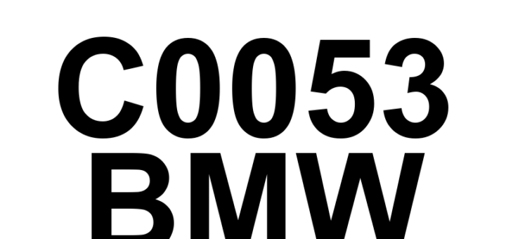 DTC C0053 BMW - Definição em inglês: Steering Wheel Position Sensor 'Signal B' Definição em Português: Sensor de Posição do Volante - Sinal B