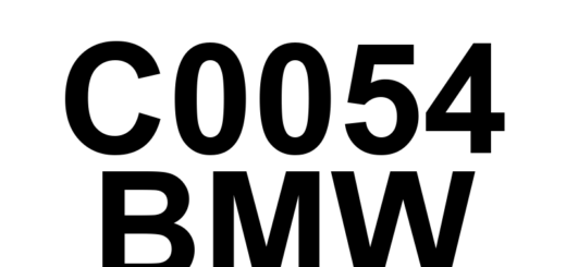 DTC C0054 BMW - Definição em inglês: Steering Wheel Position Sensor 'Signal C' Definição em Português: Sensor de Posição do Volante - Sinal C