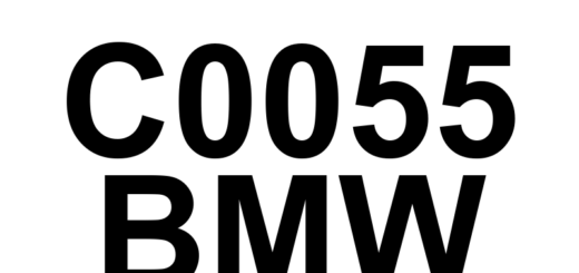 DTC C0055 BMW - Definição em inglês: Steering Wheel Position Sensor 'Signal D' Definição em Português: Sensor de Posição do Volante - Sinal D