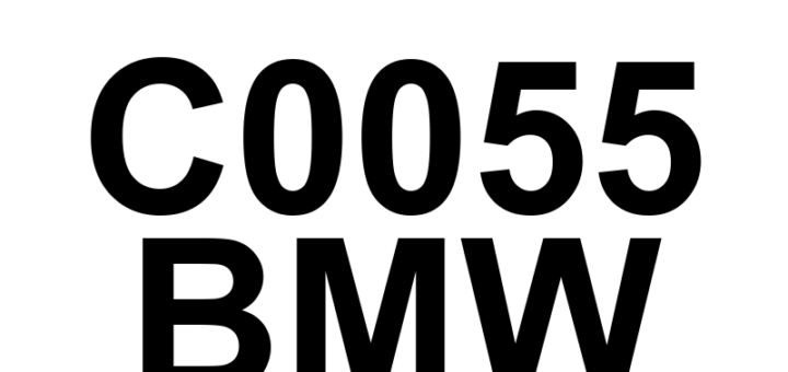 DTC C0055 BMW - Definição em inglês: Steering Wheel Position Sensor 'Signal D' Definição em Português: Sensor de Posição do Volante - Sinal D
