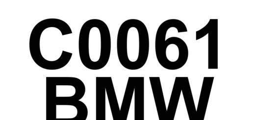 DTC C0061 BMW - Definição em inglês: Lateral Acceleration Sensor Definição em Português: Sensor de Aceleração Lateral