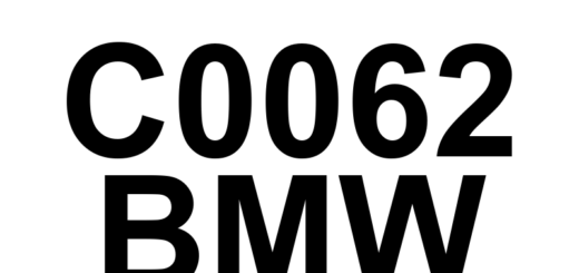 DTC C0062 BMW - Definição em inglês: Longitudinal Acceleration Sensor Definição em Português: Sensor de Aceleração Longitudinal