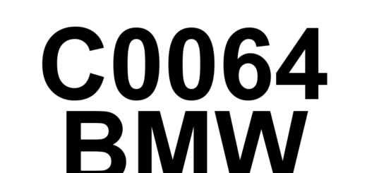 DTC C0064 BMW - Definição em inglês: Roll Rate Sensor Definição em Português: Sensor de Taxa de Rolamento