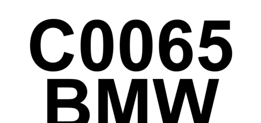DTC C0065 BMW - Definição em inglês: Vertical Acceleration Sensor Definição em Português: Sensor de Aceleração Vertical