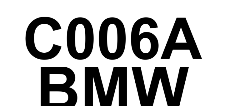 DTC C006A BMW - Definição em inglês: Multi-axis Acceleration Sensor Definição em Português: Sensor de Aceleração Multieixo