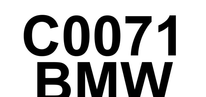 DTC C0071 BMW - Definição em inglês: 2/4 Wheel Drive Status Input Definição em Português: Entrada de Status de Tração em 2/4 Rodas.