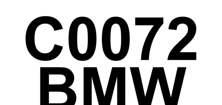DTC C0072 BMW - Definição em inglês: Brake Temperature Too High Definição em Português: Temperatura dos Freios - Muito Alta
