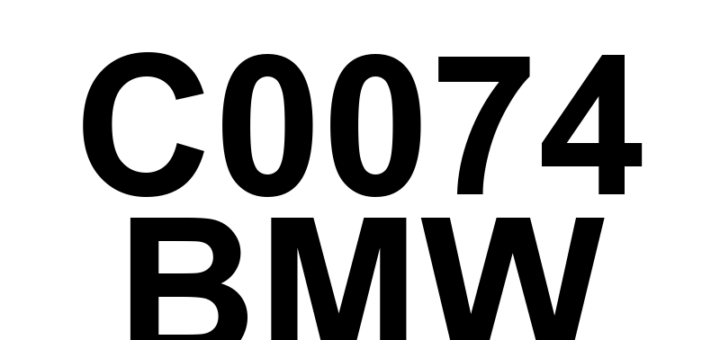 DTC C0074 BMW - Definição em inglês: Requested Driving Torque Definição em Português: Torque de Condução Solicitado
