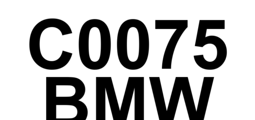 DTC C0075 BMW - Definição em inglês: Brake Pedal Position Performance Definição em Português: Posicionamento do Pedal de Freio - Desempenho inadequado