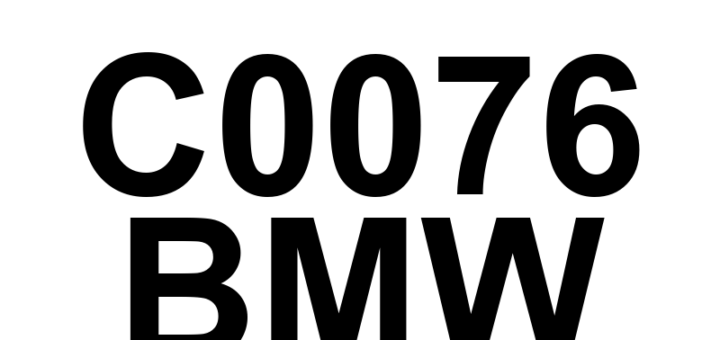 DTC C0076 BMW - Definição em inglês: PWM for Traction Control Definição em Português: PWM para Controle de Tração - Problema Detectado
