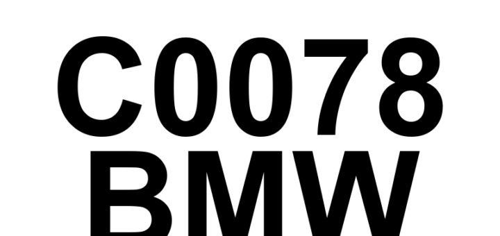 DTC C0078 BMW - Definição em inglês: Tire Diameter Definição em Português: Diâmetro do pneu.