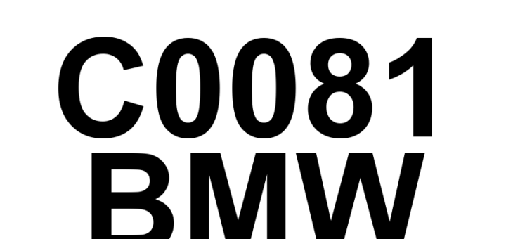 DTC C0081 BMW - Definição em inglês: ABS Malfunction Indicator Definição em Português: (Indicador do ABS - Mau funcionamento)
