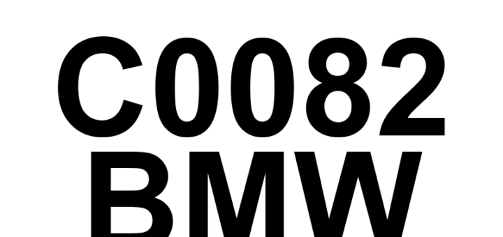 DTC C0082 BMW - Definição em inglês: Brake System Malfunction Indicator Definição em Português: Indicador de Mau Funcionamento do Sistema de Freios.