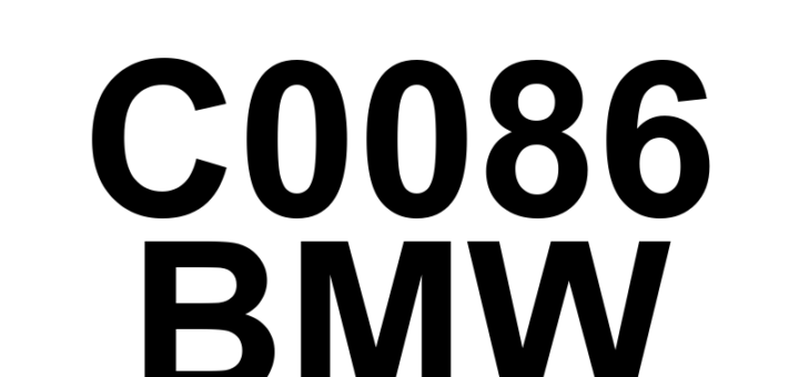 DTC C0086 BMW - Definição em inglês: Vehicle Dynamics Indicator Definição em Português: Indicador de Dinâmica do Veículo