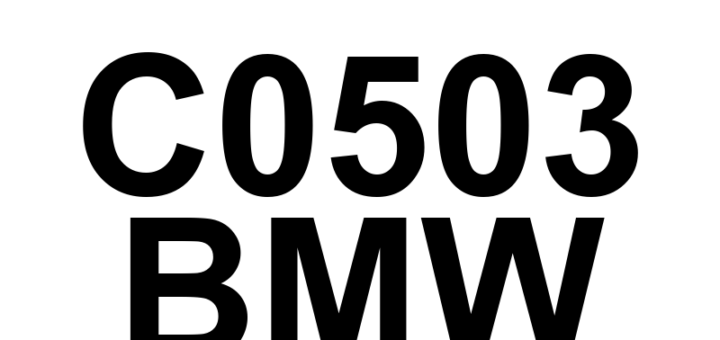 DTC C0503 BMW - Definição em inglês: Left Front Wheel Speed Sensor Circuit High Definição em Português: Circuito do Sensor de Velocidade da Roda Dianteira Esquerda - Alta Tensão
