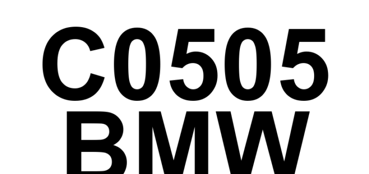 DTC C0505 BMW - Definição em inglês: Left Front Wheel Speed Sensor Correlation Definição em Português: Sensor de Velocidade da Roda Dianteira Esquerda - Correlação Incorreta