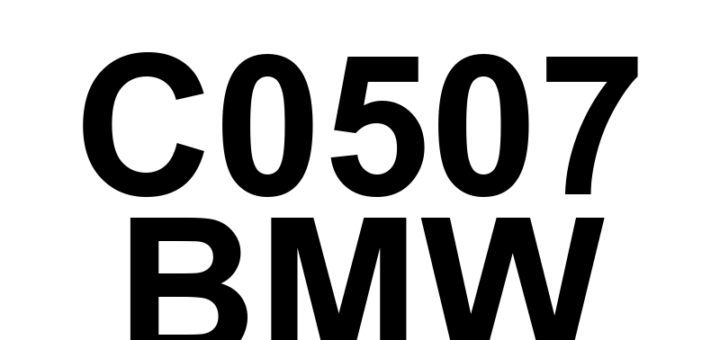 DTC C0507 BMW - Definição em inglês: Right Front Wheel Speed Sensor Range/Performance Definição em Português: Sensor de Velocidade da Roda Dianteira Direita - Faixa/Desempenho