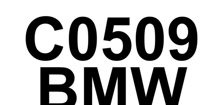 DTC C0509 BMW - Definição em inglês: Right Front Wheel Speed Sensor Circuit High Definição em Português: Sensor de Velocidade da Roda Dianteira Direita - Circuito com Alta Voltagem