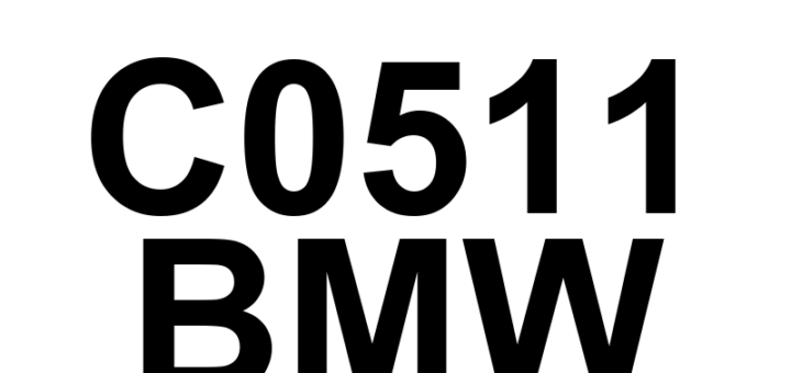 DTC C0511 BMW - Definição em inglês: Left Rear Wheel Speed Sensor Correlation Definição em Português: Sensor de Velocidade da Roda Traseira Esquerda - Correlação.