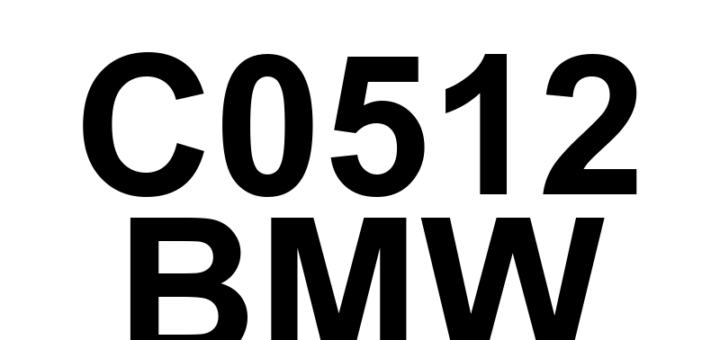 DTC C0512 BMW - Definição em inglês: Right Rear Wheel Speed Sensor Circuit/Open Definição em Português: Circuito do Sensor de Velocidade da Roda Traseira Direita - Circuito Aberto