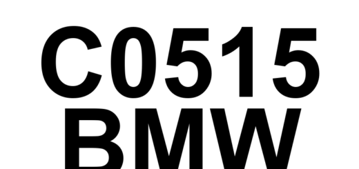 DTC C0515 BMW - Definição em inglês: Right Rear Wheel Speed Sensor Circuit High Definição em Português: Sensor de Velocidade da Roda Traseira Direita - Circuito Alto