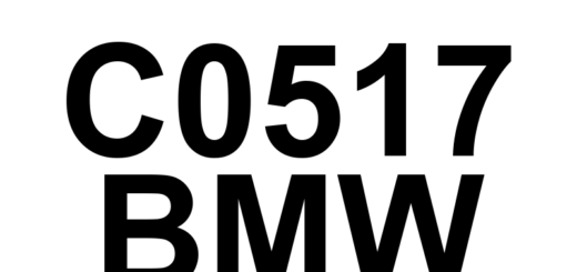 DTC C0517 BMW - Definição em inglês: Right Rear Wheel Speed Sensor Correlation Definição em Português: Sensor de Velocidade da Roda Traseira Direita - Correlação